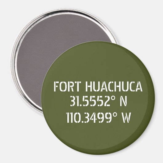 Fort Huachuca Latitude Longitude Magnet (Vorderseite/Rückseite)