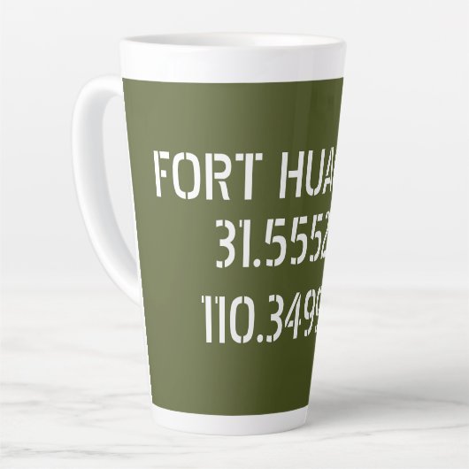 Fort Huachuca Latitude Longitude Milchtasse (Linke Ecke)