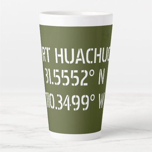 Fort Huachuca Latitude Longitude Milchtasse (Vorderseite)