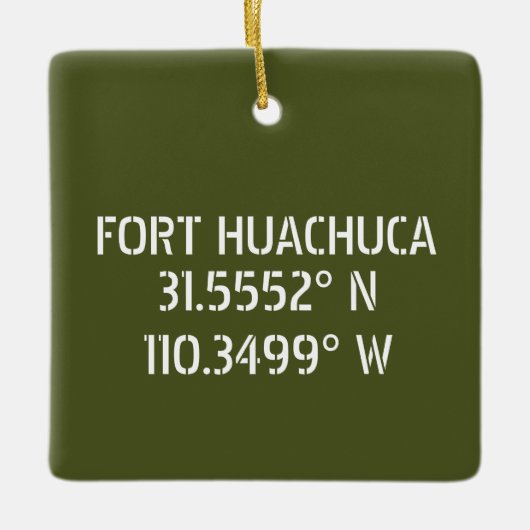 Fort Huachuca Latitude Longitude Personalisiert Keramikornament (Vorderseite)