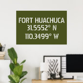 Fort Huachuca Latitude Longitude Poster (Heimbüro)