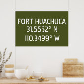 Fort Huachuca Latitude Longitude Poster (Küche)