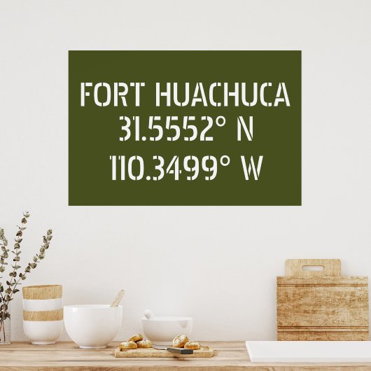 Fort Huachuca Latitude Longitude Poster (Küche)