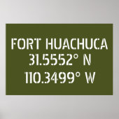 Fort Huachuca Latitude Longitude Poster (Vorne)
