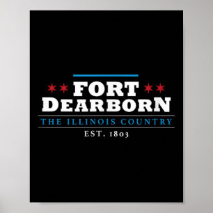 Fort Illinois War 1812 Lake Michigan Potawatomi Poster
