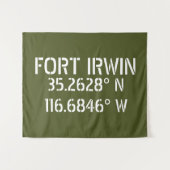Fort Irwin Längengrad Breitengrad Wandteppich (Vorderseite (Horizontal))