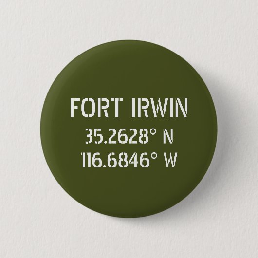 Fort Irwin Latitude Longitude Button (Vorderseite)