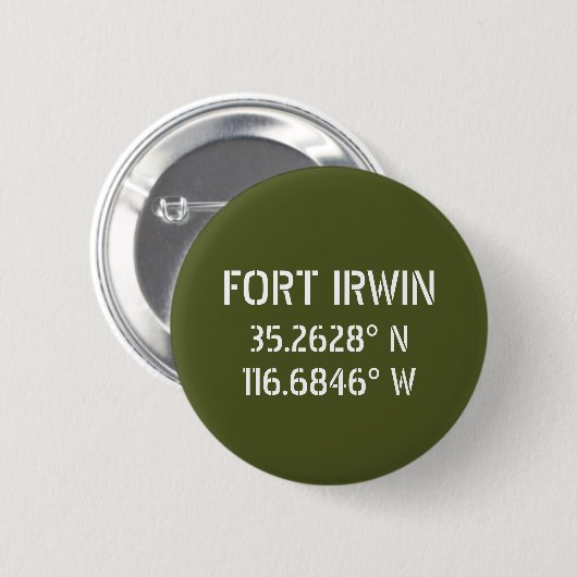 Fort Irwin Latitude Longitude Button (Vorne & Hinten)
