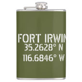Fort Irwin Latitude Longitude Flachmann (Vorderseite)
