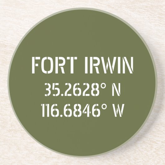 Fort Irwin Latitude Longitude Getränkeuntersetzer (Vorne)