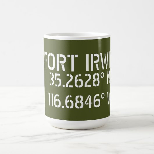 Fort Irwin Latitude Longitude Kaffeetasse (Mittel)