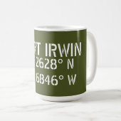 Fort Irwin Latitude Longitude Kaffeetasse (VorderseiteRechts)