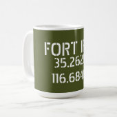 Fort Irwin Latitude Longitude Kaffeetasse (Vorderseite Links)
