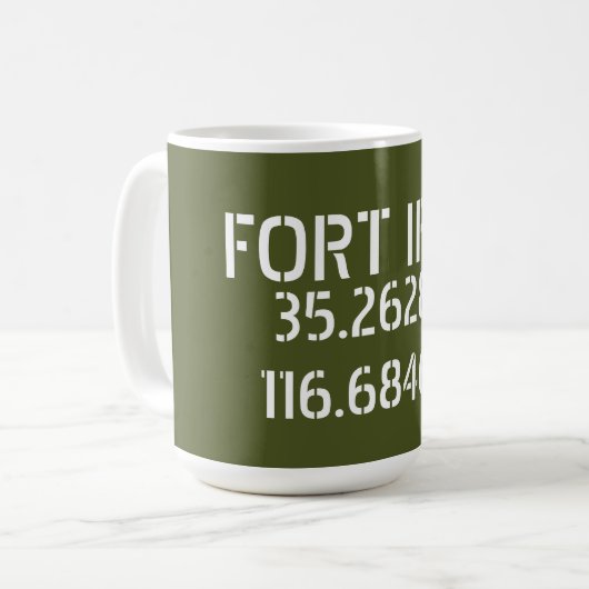 Fort Irwin Latitude Longitude Kaffeetasse (Vorderseite Links)