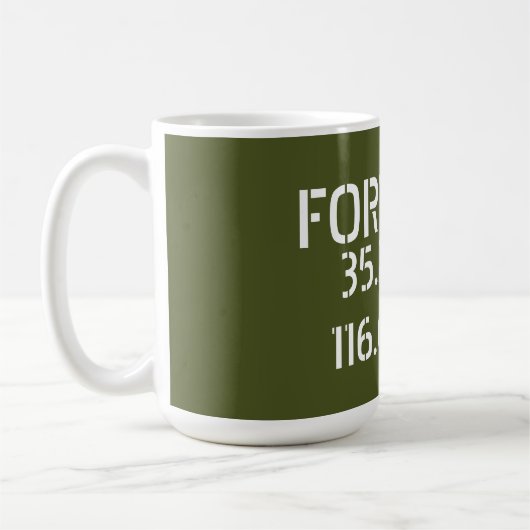 Fort Irwin Latitude Longitude Kaffeetasse (Links)