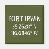Fort Irwin Latitude Longitude Magnet (Vorne)