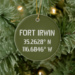 Fort Irwin Latitude Longitude Personalisiert Keramik Ornament