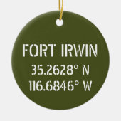Fort Irwin Latitude Longitude Personalisiert Keramik Ornament (Vorne)