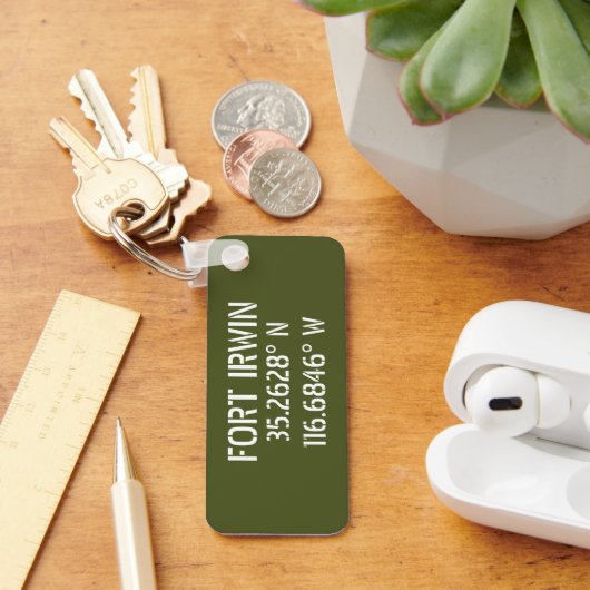Fort Irwin Latitude Longitude Schlüsselanhänger (Schreibtisch)