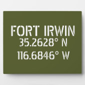 Fort Irwin Latitude Longitude Tabletop Fotoplatte (Vorderseite)