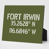 Fort Irwin Latitude Longitude Tabletop Fotoplatte (Seite)