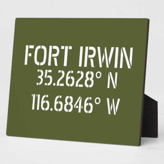 Fort Irwin Latitude Longitude Tabletop Fotoplatte (Seite)