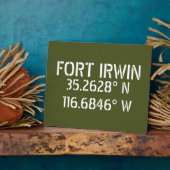 Fort Irwin Latitude Longitude Tabletop Fotoplatte (Seite)