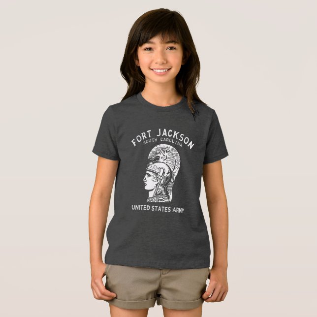 Fort Jackson Vintage White Tri-Blend Shirt (Vorderseite Voll)