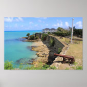 Fort James in Antigua Canvas Print Poster (Vorne)