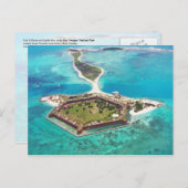 Fort Jefferson on Garden Key, Dry Tortugas NP Postkarte (Vorne/Hinten)