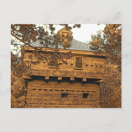 Fort Kent Blockhouse Postkarte (Vorderseite)
