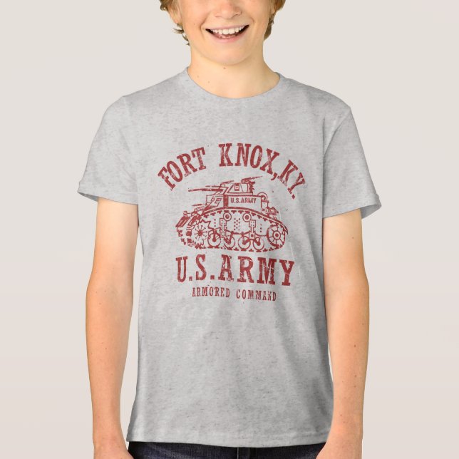 Fort Knox Vintag Red Tri-Blend Shirt (Vorderseite)