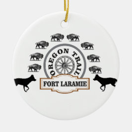Fort Laramie Gold Keramik Ornament