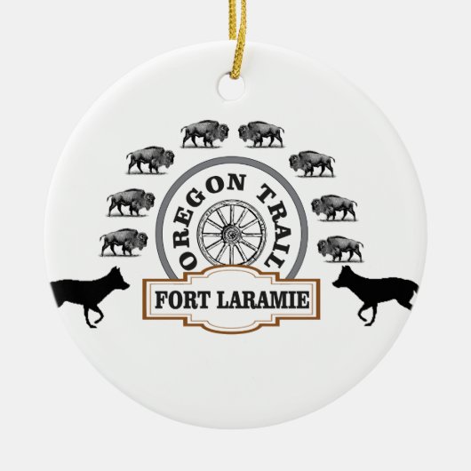 Fort Laramie Gold Keramik Ornament (Vorne)