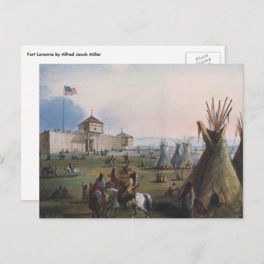 Fort Laramie, Sublette Fort, Fort William, Miller Postkarte (Vorne/Hinten)
