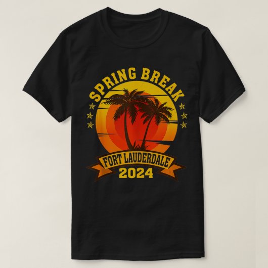 Fort Lauderdale 2024 Spring Break Family School T-Shirt (Design vorne)