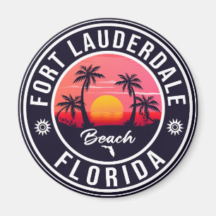 Fort Lauderdale Beach Florida Vintage 60er Magnet