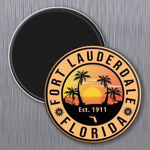 Fort Lauderdale Beach Florida Vintage 60er Magnet