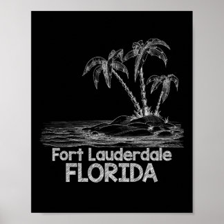 Fort Lauderdale Familienurlaub Shirt Flori Poster