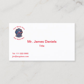 Fort Lauderdale Fire Dept. Emblem Business Card Visitenkarte