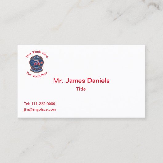 Fort Lauderdale Fire Dept. Emblem Business Card Visitenkarte (Vorderseite)
