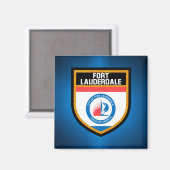 Fort Lauderdale Flag Magnet (Vorderseite/Rückseite)
