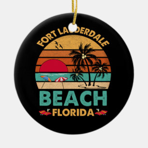 Fort Lauderdale Florida Beach FL Novelty Keramik Ornament