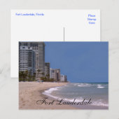 Fort Lauderdale Florida Beach & Ocean Postcard Postkarte (Vorne/Hinten)