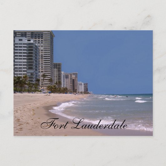Fort Lauderdale Florida Beach & Ocean Postcard Postkarte (Vorderseite)