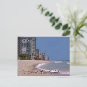 Fort Lauderdale Florida Beach & Ocean Postcard Postkarte (Stehend Vorderseite)