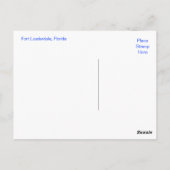 Fort Lauderdale Florida Beach & Ocean Postcard Postkarte (Rückseite)