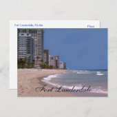 Fort Lauderdale Florida Beach & Ocean Postcard Postkarte (Vorne/Hinten)