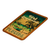 Fort Lauderdale Florida Beach Retro Tropischer 60e Magnet (Linke Seite)