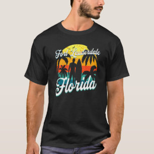 Fort Lauderdale Florida Beach Surfer Sommer Vacati T-Shirt